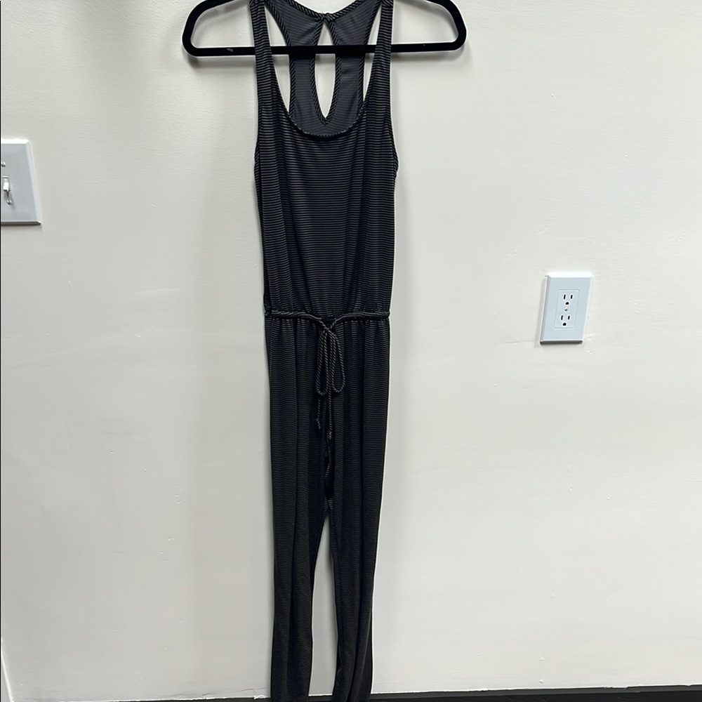 Xhilaration Black Striped Jumpsuit